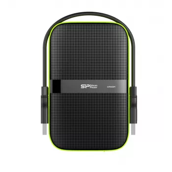 SILICON POWER Armor A60 - harde schijf - 4TB - extern (draagbaar) - 2.5 (6,4 cm) - USB3.0 - zwart (SP040TBPHDA60S3K)