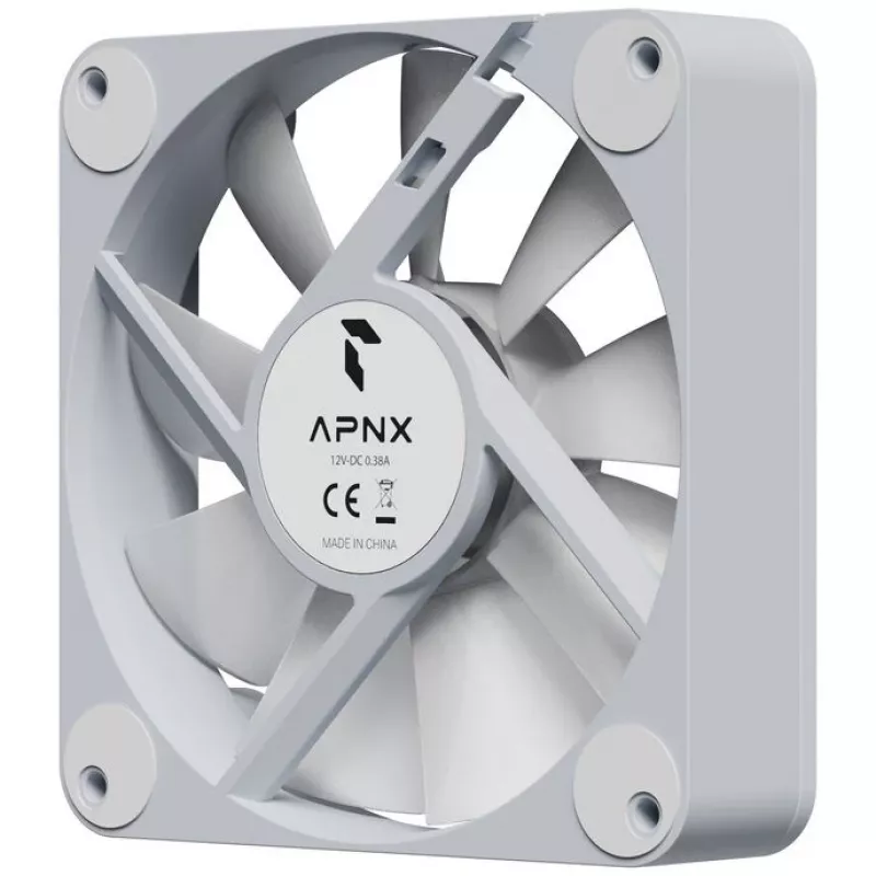 Ventilator APNX FP1-120-R PWM ARGB wit 120mm, PWM-regeling, ARGB-verlichting