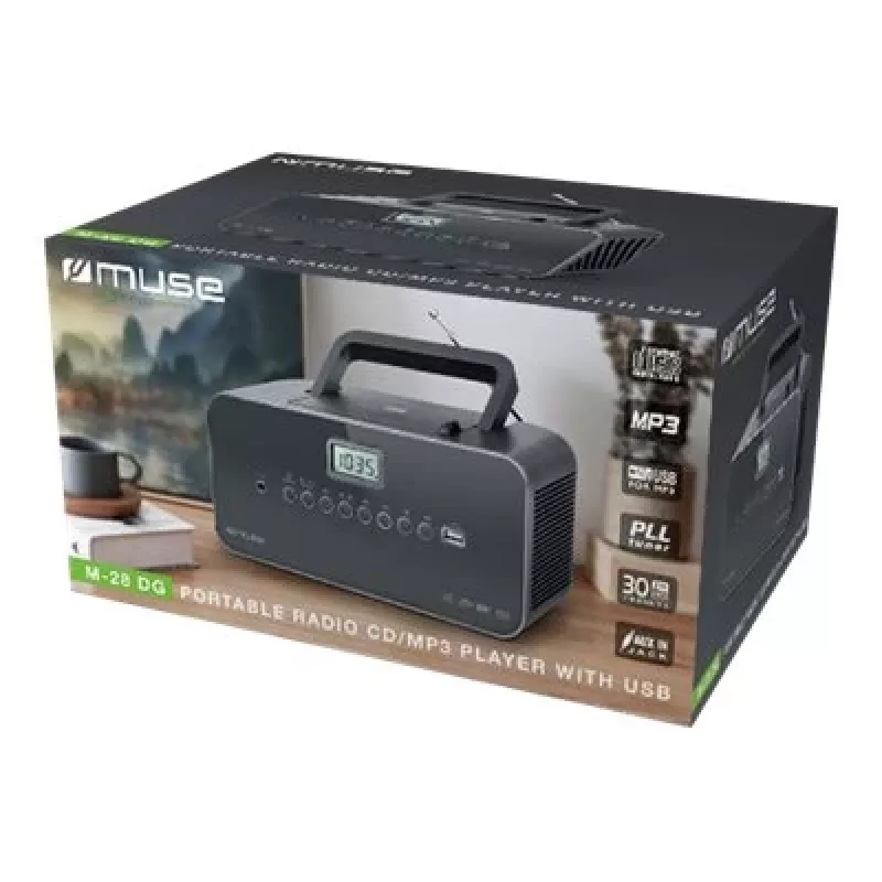 Muse M-28 DG cd-speler draagbare cd-speler zwart