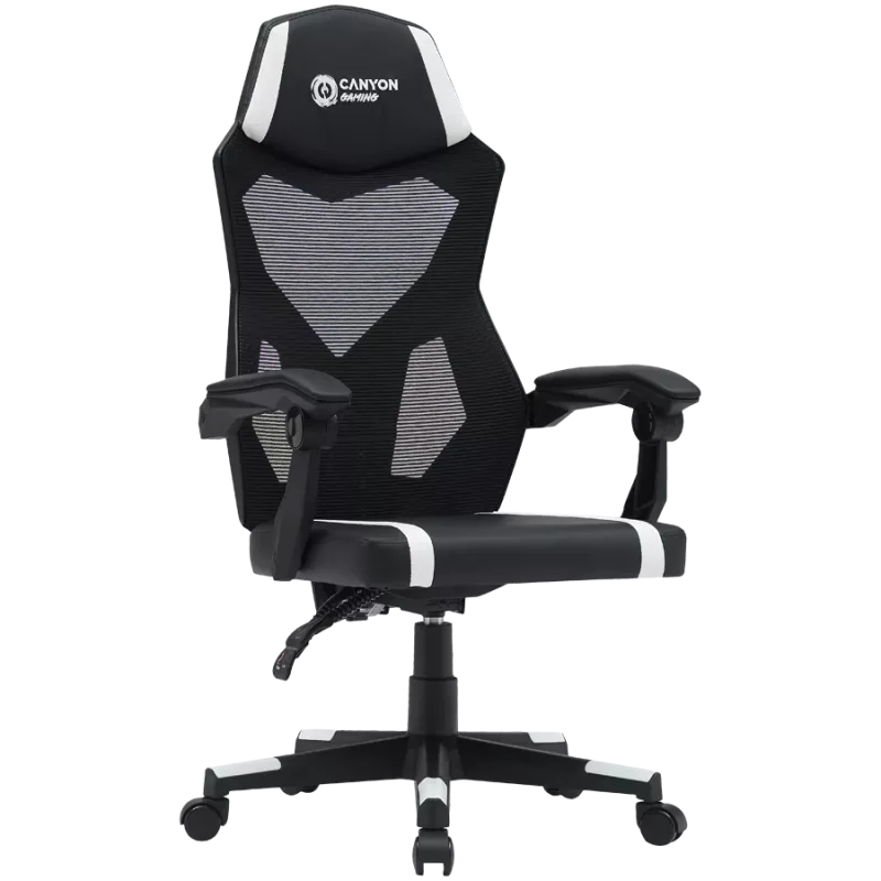 CANYON gamingstoel Flow MCH01 mesh zwart wit