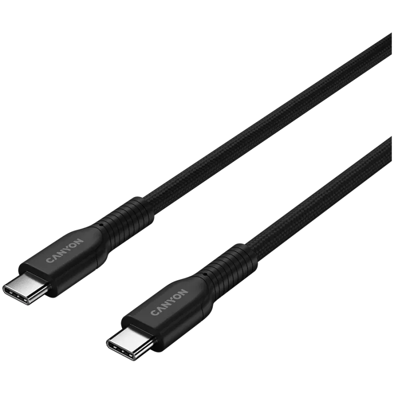 CANYON kabel OnWire 60CL C-C 60W COLOR gevlochten 1m zwart