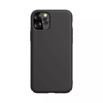 Siliconenhoes Devia Nature Series voor iPhone 12 Pro Max – zwart, soft-touch beschermhoes