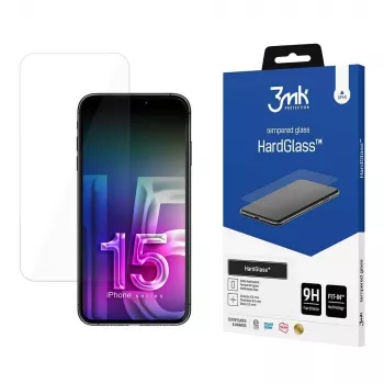 3MK HardGlass Smart glas-displayschermbescherming Apple iPhone 15 stoot- en krasvast