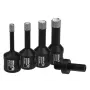 Gatenzaagset Dedra DED1592SZ01 — diamantboren 6, 8, 10, 12 mm met adapter