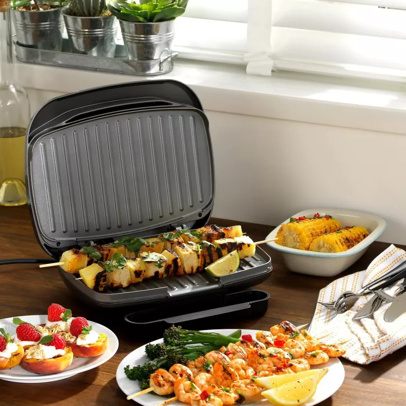 Compacte elektrische grill Petra PT4366GRYDEKFDIR met antiaanbaklaag