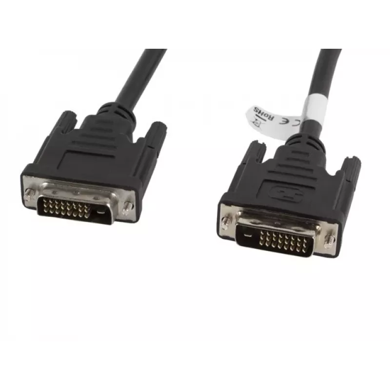 DVI-kabel Lanberg CA-DVID-10CC-0018-BK 1,8 m zwart