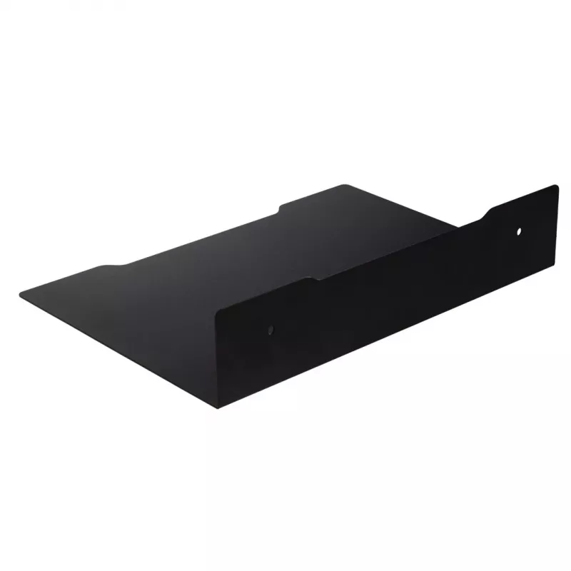 Wandplank voor decoder MACLEAN MC-122, staal, zwart, max. belasting 5 kg, gatafstand 219 mm