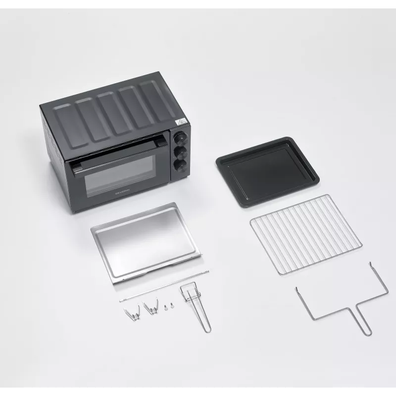 SEVERIN TO 2075 mini-oven — 30 l inhoud, 1600 W, vrijstaand, zwart, grillfunctie
