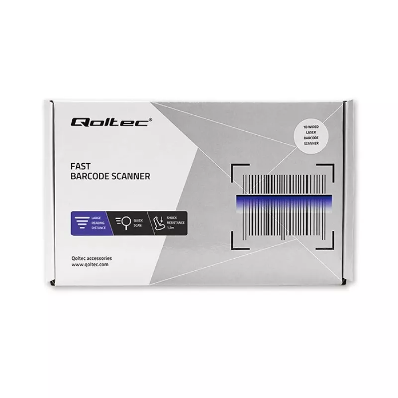 Draadloze barcodescanner QOLTEC 50878 1D/2D met laadstation