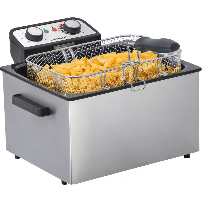 Friteuse Steba DF 300 Double 5 L 3000 W zwart roestvrij staal