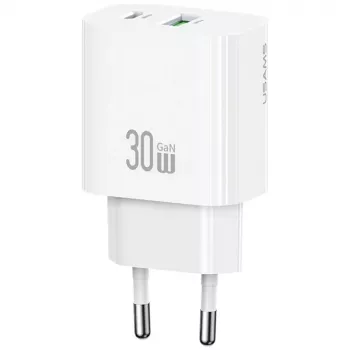 Oplader usams USA001632 30W 1×USB-C 1×USB-A snelladen