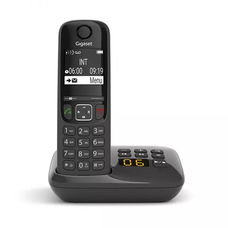 Gigaset AS690A analoge/DECT-telefoon nummerherkenning zwart