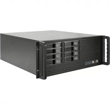 Rackmount-behuizing INTER-TECH IPC 4U-4508 Zwart — 4U server-/pc-chassis, rackmount