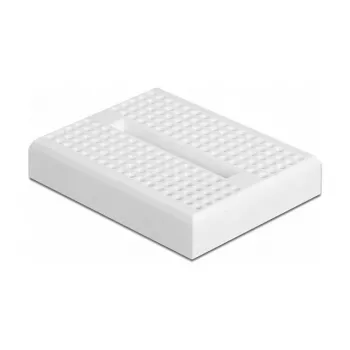 Breadboard DELOCK 18316 — soldeervrij prototyping-board, kunststof, 36×46×10 mm, wit