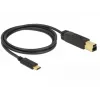 USB-kabel DeLOCK 83675 USB 3.2 Gen 2 1 m USB-C USB-B zwart