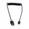 ROLINE USB 2.0 spiraalkabel - A - Micro B - ST/ST 1,0 m - afgeschermd - USB 2.0 Type Micro B - 1 mm - spiraalkabel (11.02.8317)