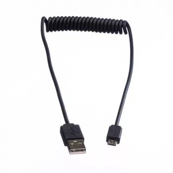 ROLINE USB 2.0 spiraalkabel - A - Micro B - ST/ST 1,0 m - afgeschermd - USB 2.0 Type Micro B - 1 mm - spiraalkabel (11.02.8317)