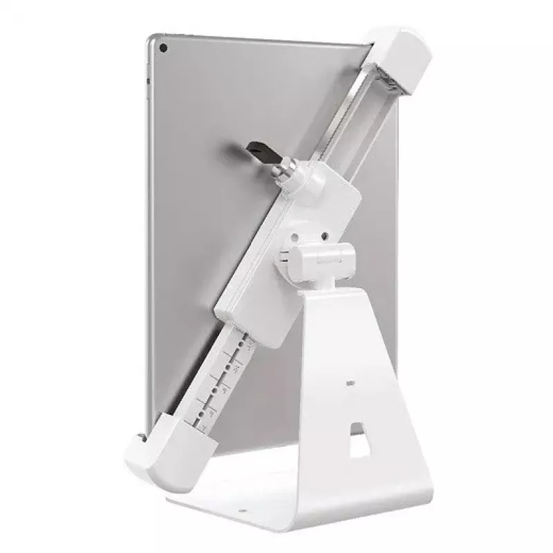 Barkan T71HL tablet-bureaustandaard met slot 7–14 inch, 360° draaibaar, wit