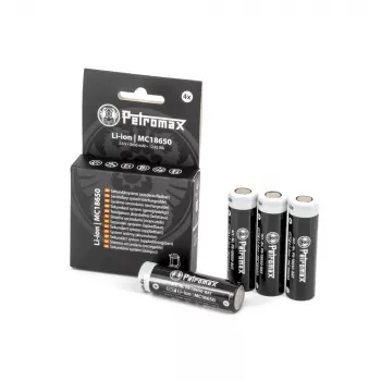 Li-Ion-batterijen 18650, 3.450mAh, set van 4 (voor LED-lantaarn Petromax LM500)