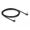 DeLOCK RJ45 netwerkkabel Cat.6A S/FTP slank 90° naar beneden 2 m zwart