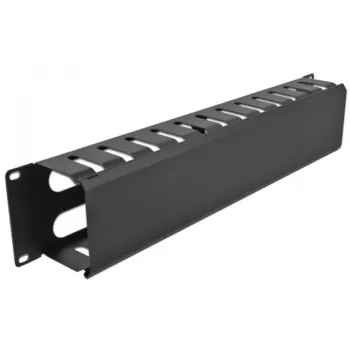 DeLOCK - Kabelgeleidingsplaat voor schakelkast - zwart - 2U - 48,3 cm (19) (66553)