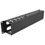 DeLOCK - Kabelgeleidingsplaat voor schakelkast - zwart - 2U - 48,3 cm (19) (66553)