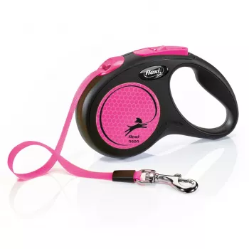Flexi New Neon S 5 m honden-automatische riem