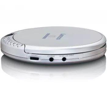 Lenco CD-201SI draagbare cd-speler met luisterboek- en oplaadfunctie, zilver