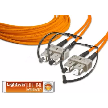 Lightwin - patchkabel - SC multimode (M) naar SC multimode (M) - 10 m - glasvezel - 50/125 micrometer - OM2 (LDP-50 SC-SC 10.0)