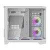 Darflash FT418 computerbehuizing + 6 aRGB-ventilatoren (wit)