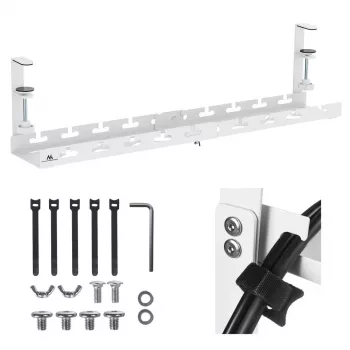 Maclean kabelorganizer onder het bureau, max. belasting 5 kg, max. 728 mm, wit, MC-103 W