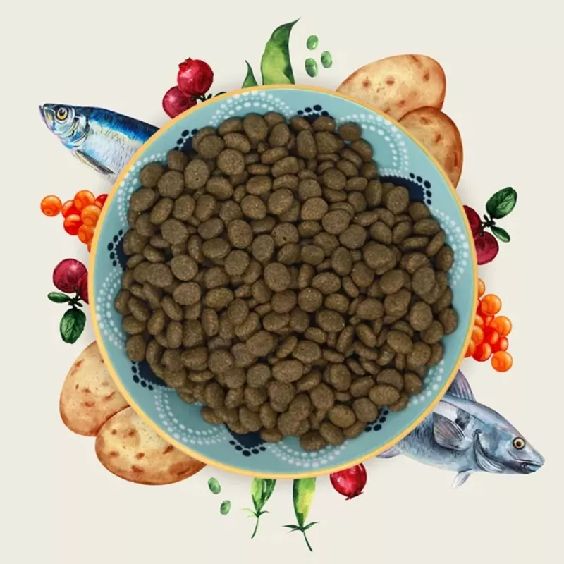 EDEN witte vis met haringkaviaar - droogvoer voor katten - 1,5 kg