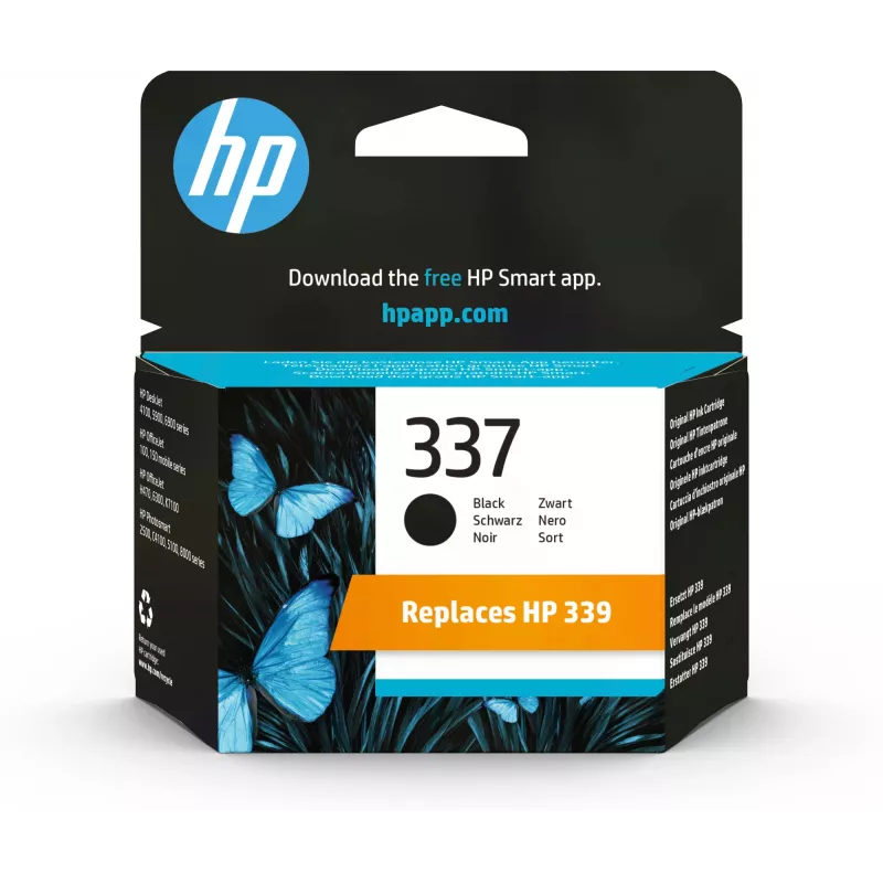 HP 337 zwart originele inktcartridge, zwart, 1 stk., 420 pagina's