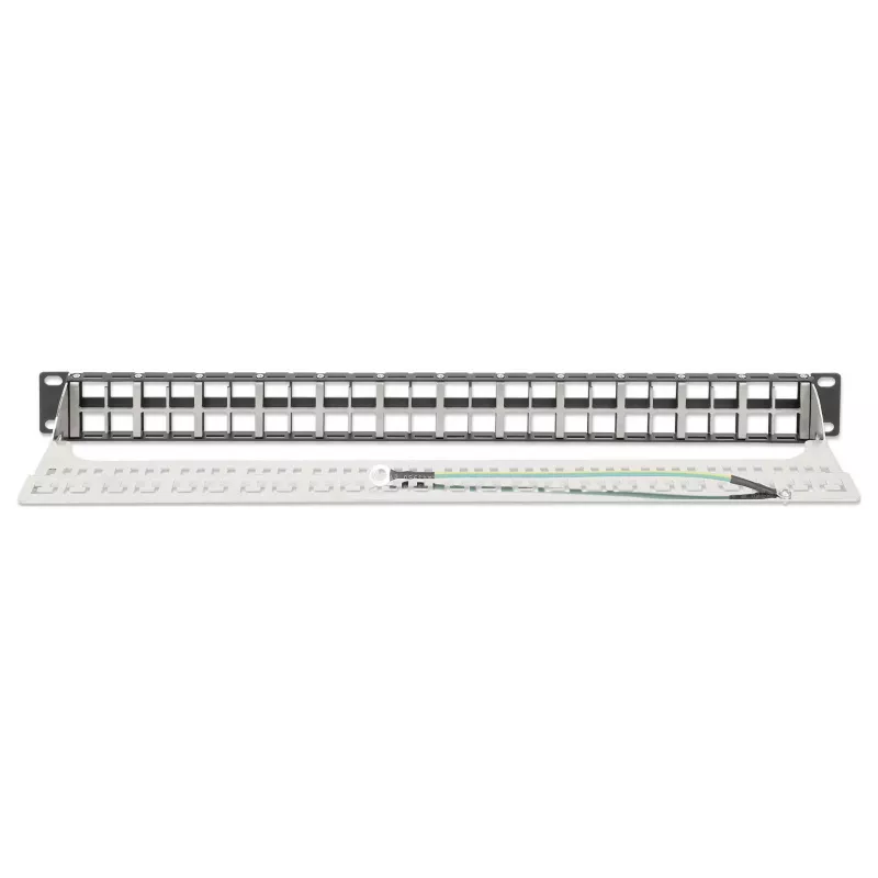 Intellinet 721028 lege Keystone-patchpaneel, 48 poorten, 1U, afgeschermd, 19 inch
