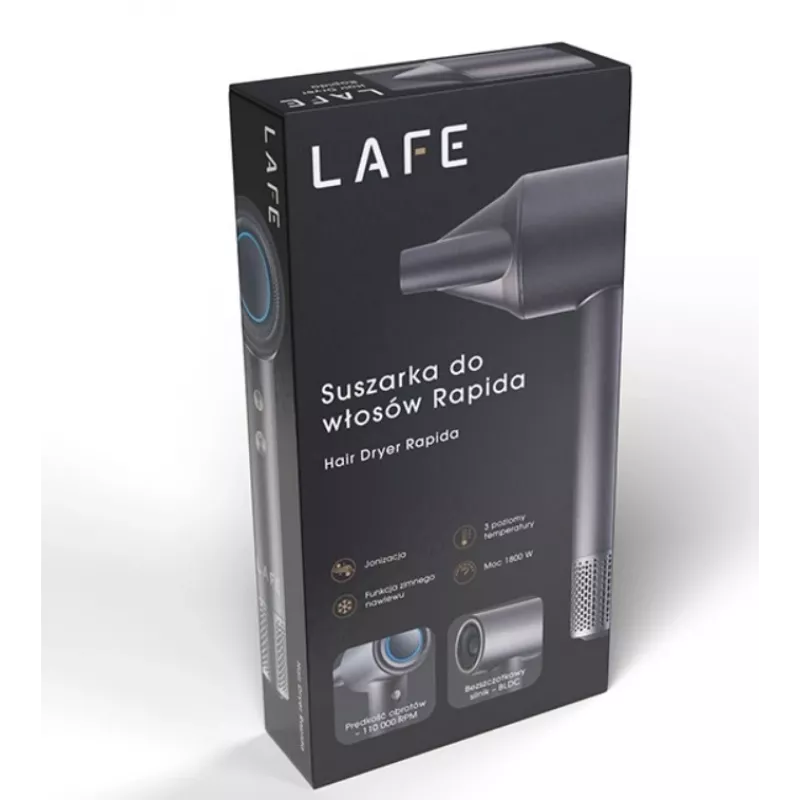 Lafe Rapida 47461 BLDC haardroger, 1600 W, 110.000 tpm, ionisatie, grijs