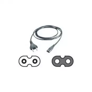 VALUE - stroomkabel - eurostekker (M) naar IEC 60320 C7 - wisselstroom 250 V - 2.5 A - 1.8 m - zwart (19.99.2096)