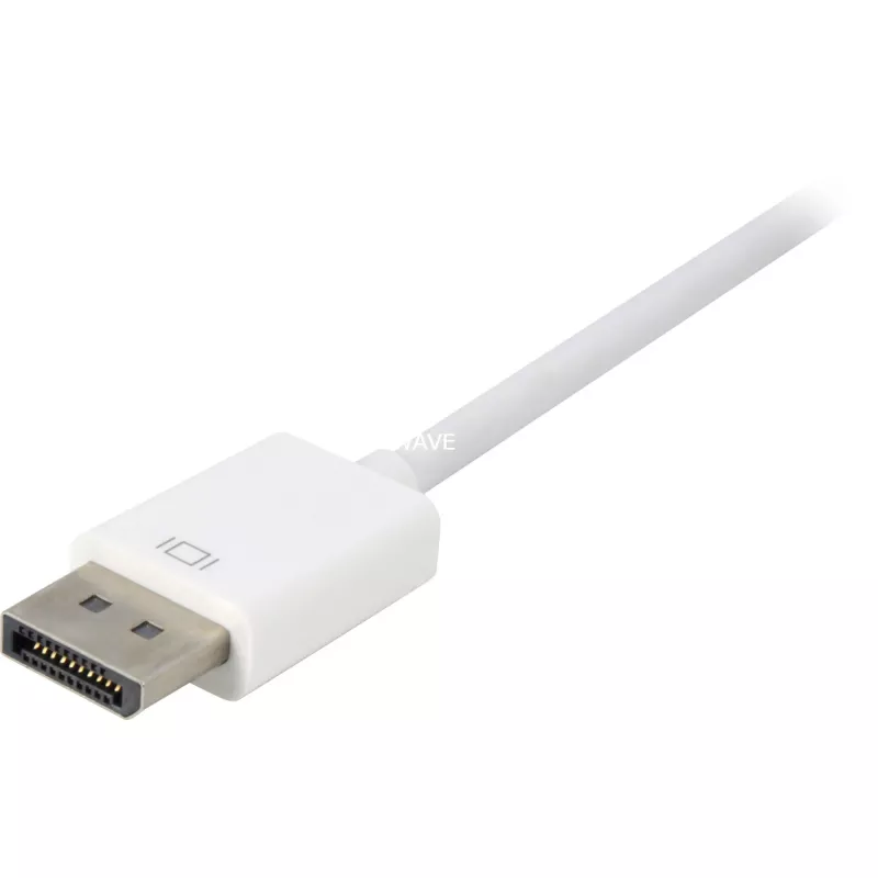 DisplayPort-naar-DVI-adapterkabel Sharkoon 0,15 m wit — DisplayPort 1.2 naar DVI