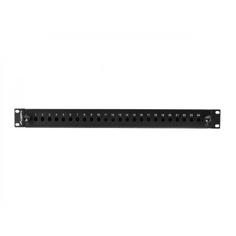 Glasvezel-patchpanel LANBERG FOP1-24ST-FCB 1U 24xST / 24xFC rackmontage zwart