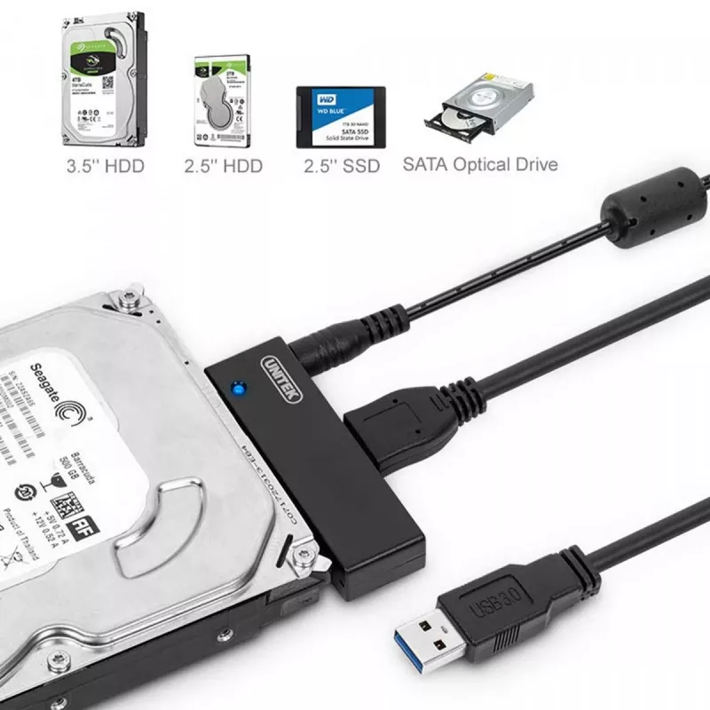 Interfacekaart Unitek Y-1039, USB-kabel meegeleverd, 5 Gbit/s, zwart, Plug-and-Play