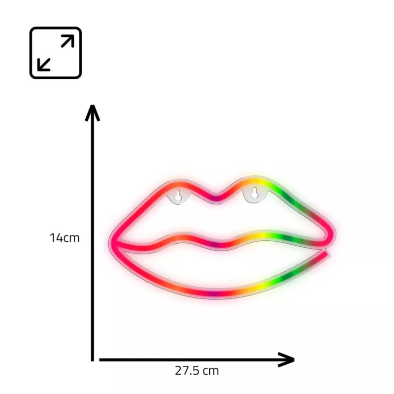 Neonlampen MANTA SNL61RGB LIPS RGB kleurwisselend decorbord, model SNL61RGB