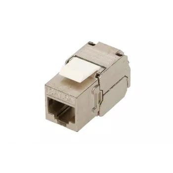 Extralink keystone CAT6A STP RJ45 haakse metalen keystone-module, enkelvoudige poort