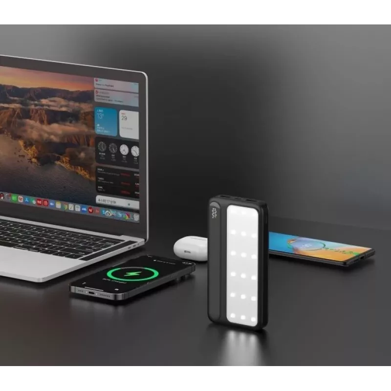 Draagbare powerbank P20 LCDPD LAMP 20000mAh