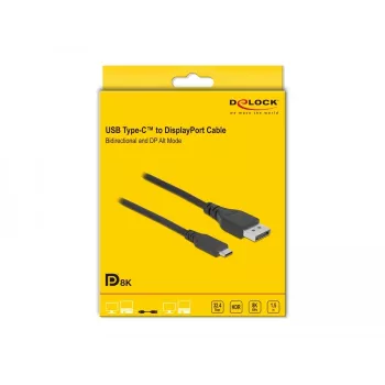 USB Type-C naar DisplayPort kabel DeLOCK 86040 8K 60 Hz 1,5 m