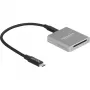 DeLOCK 91006 kaartlezer grijs SD USB Type-C 10000 Mbit/s