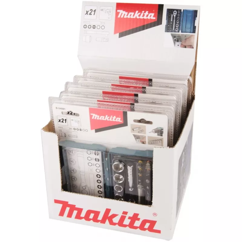 Makita schroevendraaier-bit- en ratelset, 21-delig (B-54081)