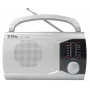 Draagbare Eltra EWA zilver radio — AM/FM-ontvanger, batterijgevoed