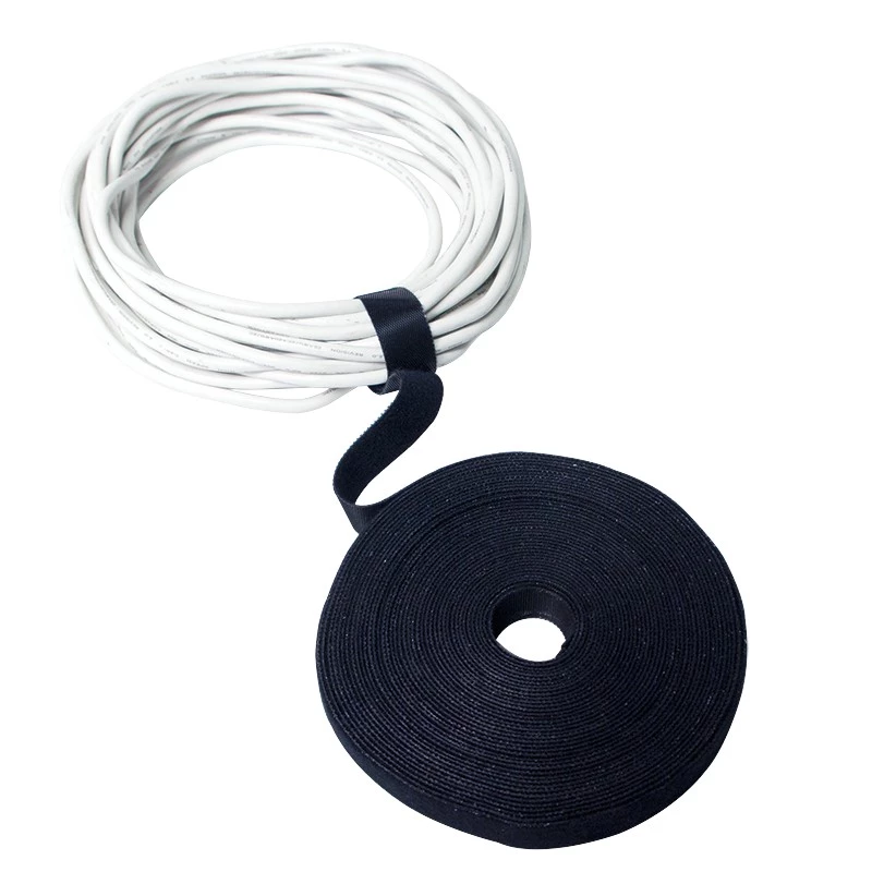 LogiLink KAB0055 klittenband voor kabels, rol 10 m x 20 mm, zwart