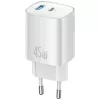 Oplader T66 45W GaN CC290 USB-A + USB-C