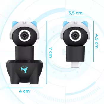 Subsonic Playcam 1080 2in1 HD minicamera voor Nintendo Switch 2 lichtblauw
