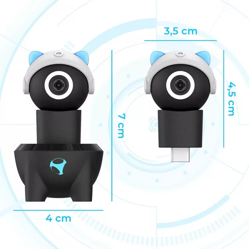 Subsonic Playcam 1080 2in1 HD minicamera voor Nintendo Switch 2 lichtblauw
